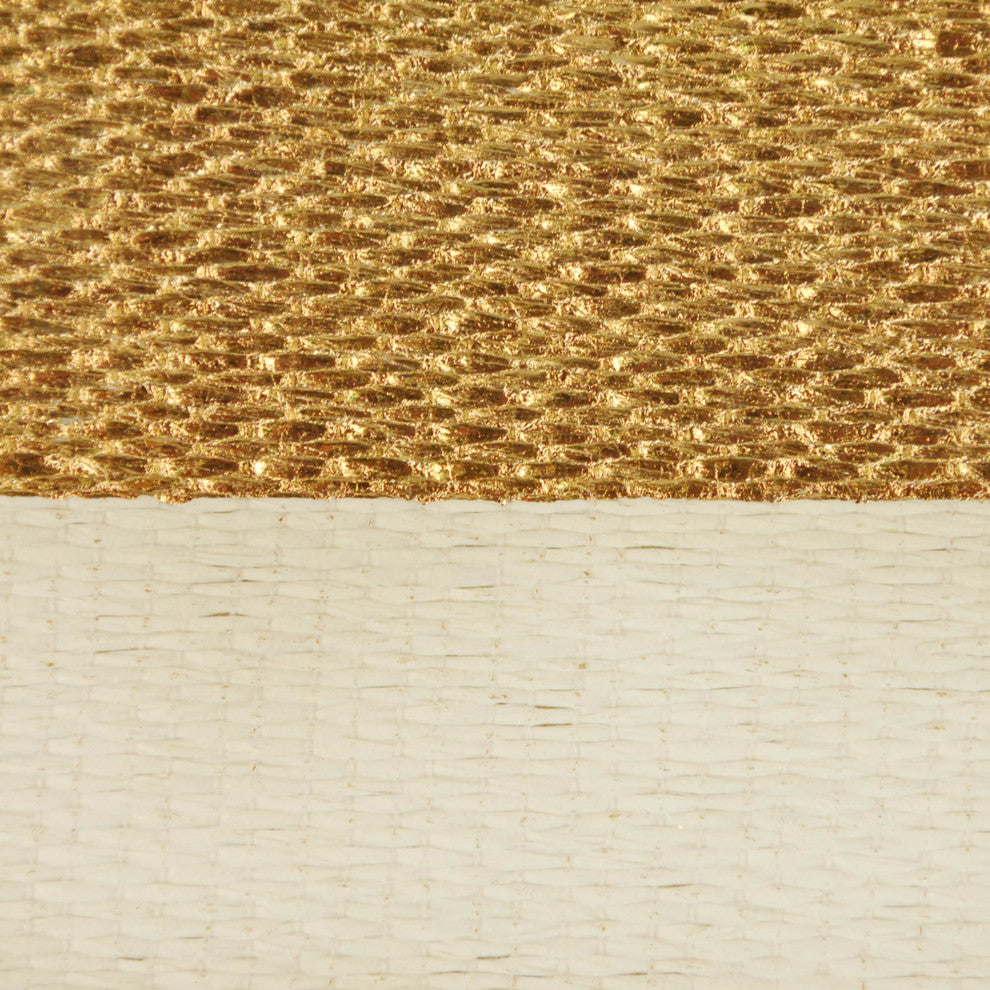 Paper Bin Stripe Gold Rectangle Medium 15"x10"x12"
