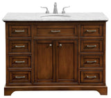 48" Single Bathroom Vanity Set In Teak