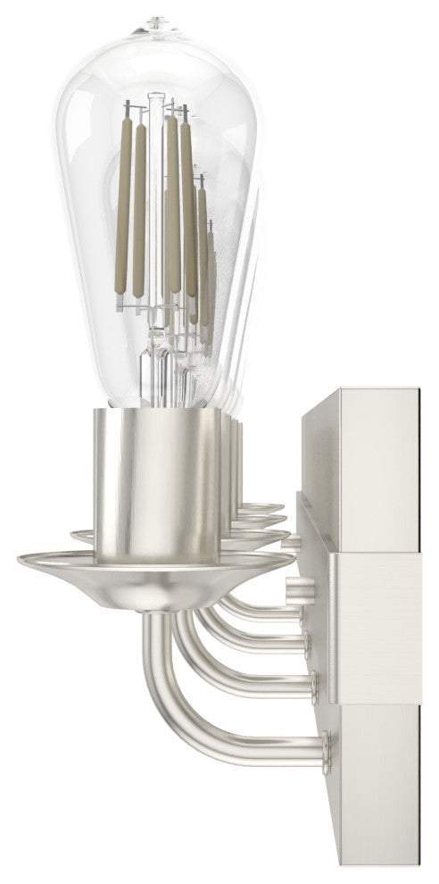 Perch Point Brushed Nickel 4 Light Vanity Wall Light
