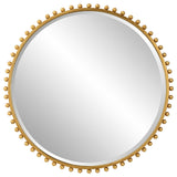 Taza Gold Round Mirror