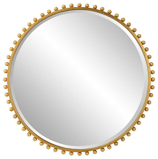 Taza Gold Round Mirror