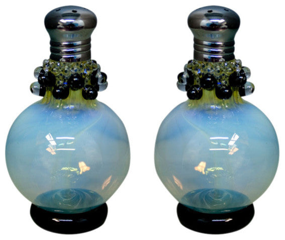 Festival Lace Black Salt and Pepper Shaker Set