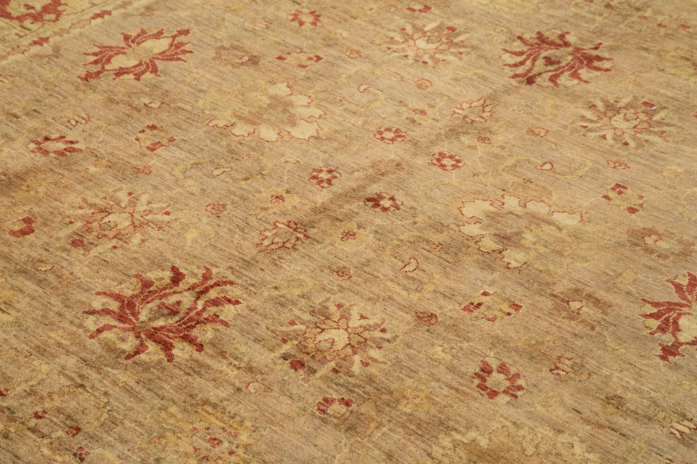 Rug N Carpet - Handmade Oriental 8' 0" x 10' 6" Wool Oushak Area Rug