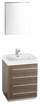 Fresca Livello 24" Gray Oak Modern Bathroom Vanity With Medicine Cabinet