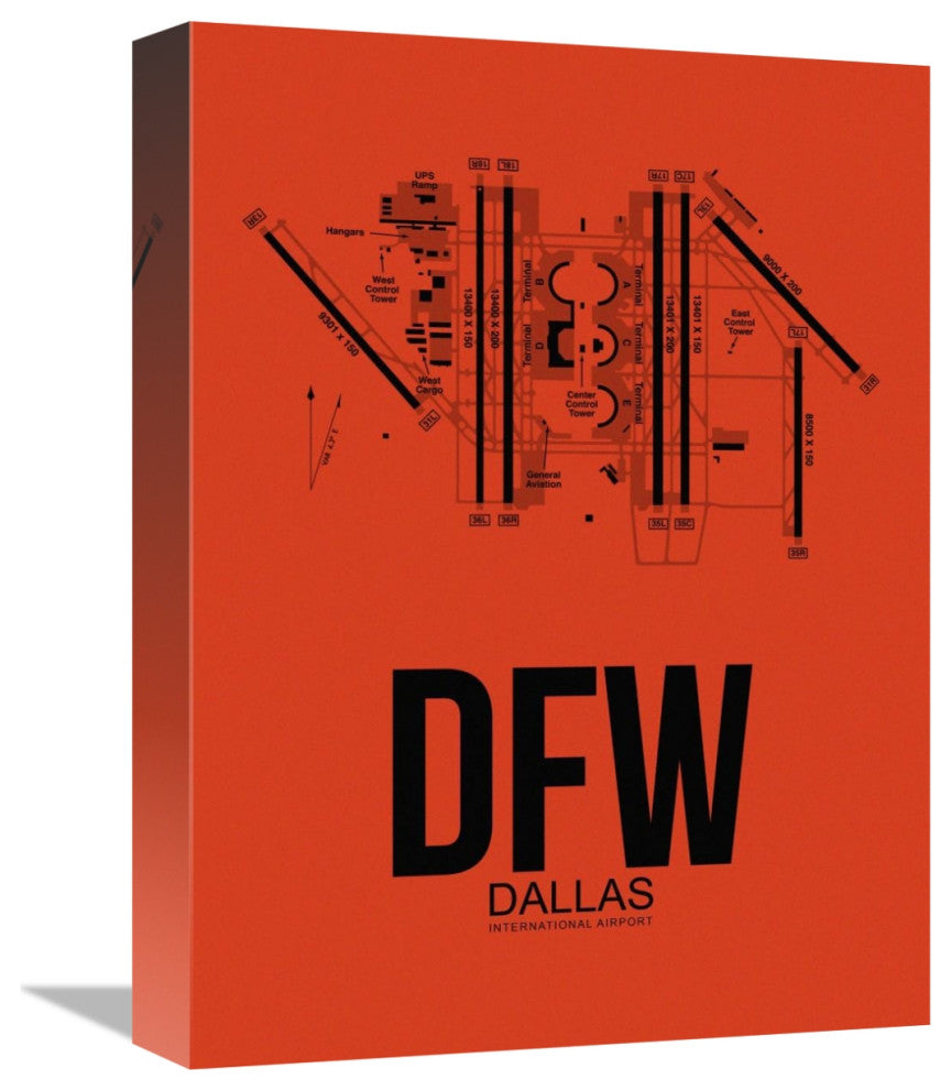 "DFW Dallas Airport Orange" Fine Art Print