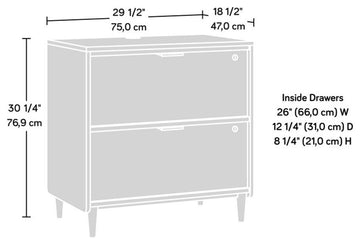 Sauder Clifford Place Engineered Wood Lateral File Cabinet in Grand Walnut