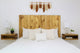 Handcrafted Headboard, Hanger Style, Golden Brown, Full
