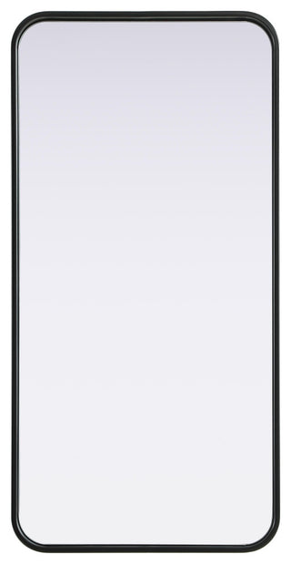 Home Living Contour Metal Rectangle Mirror 18x36, Black