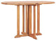vidaXL Folding Patio Table (27.6''''-47.2'''')x5.5''''-27.6''''x29.5'''' Solid Teak Wood