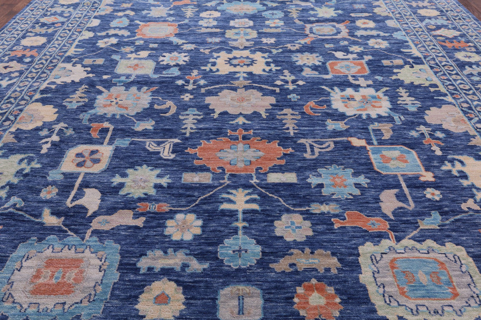 Handmade Turkish Oushak Wool Rug 12' 0" X 15' 0" - Q13482