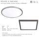 Square LED 7" Flush Mount 3000K, White