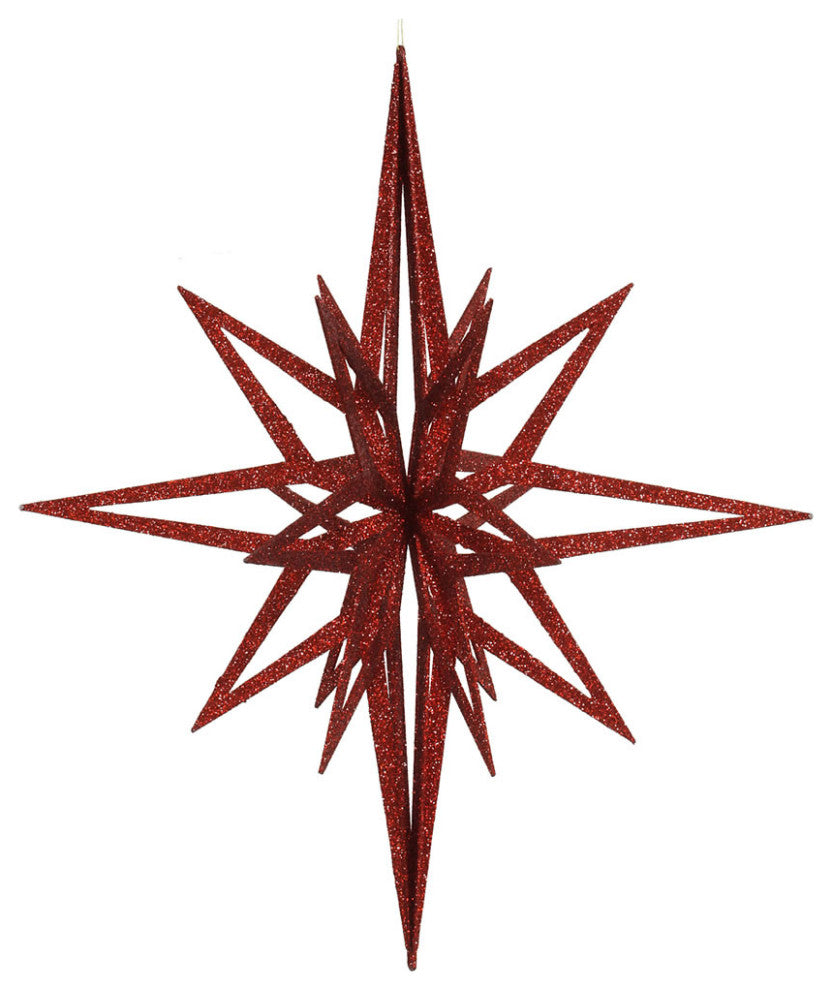 Vickerman M148508 32" Red Iridescent Star Christmas Ornament