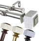 Aubree 1" Diameter Double Curtain Rod, Bronze, 28-48"