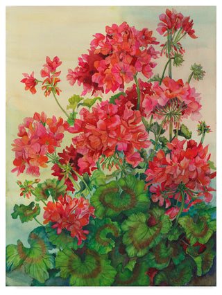 Joanne Porter 'Geraniums' Canvas Art, 19"x14"