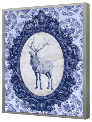 Toile Elk Fine Art Print, Silver, 20"x15"