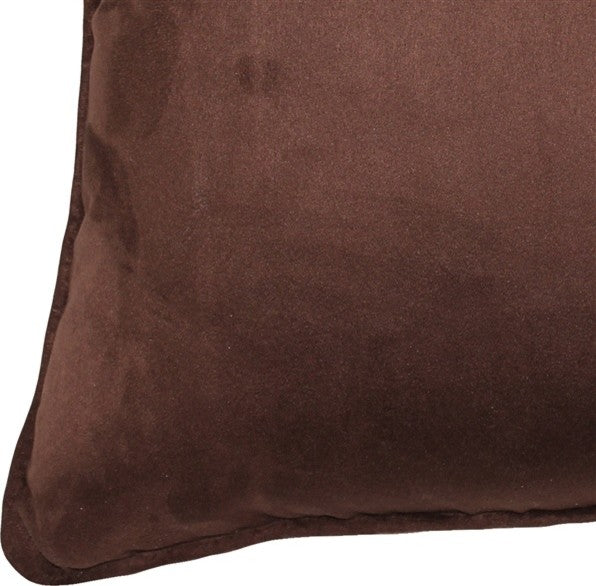 Pillow Decor - Sedona Microsuede Chocolate Brown Throw Pillow, 20"x20"