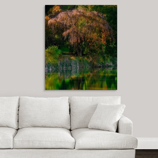 "Fall Reflection" Wrapped Canvas Art Print, 34"x40"x1.5"