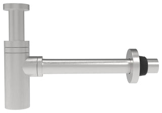CastelloUSA 1.5" Round Bottle Brass P-Trap, Brushed Nickel