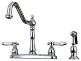 Kingston Brass Centerset Kitchen Faucet, Polished Chrome