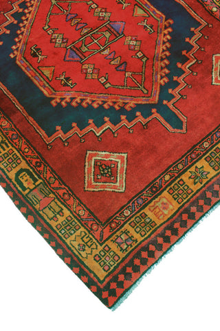 Fine Vintage Distressed Tansu Burgundy/Navy Runner, 3'10x9'10