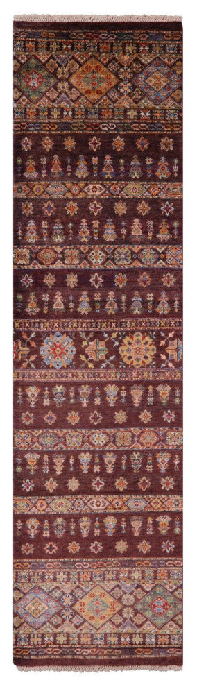 Khorjin Super Kazak Handmade Runner Rug 2' 9" X 9' 10" Q8393