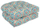 19" U-Shaped Dining Chair Cushions, Set of 2, Reina Opal