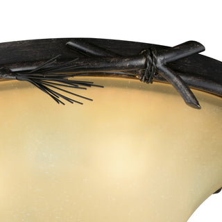 Vaxcel Lighting C0120 Sierra 3 Light 16"W Flush Mount Ceiling - Black Walnut