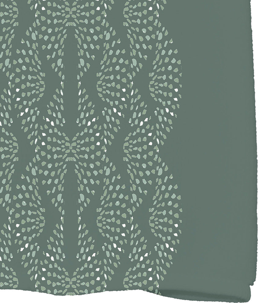 Dotted Focus 18"x30" Green Geometric Print Hand Towel