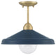 Brooks Matte Navy 14" Semi-Flush Mount Ceiling Barn Light