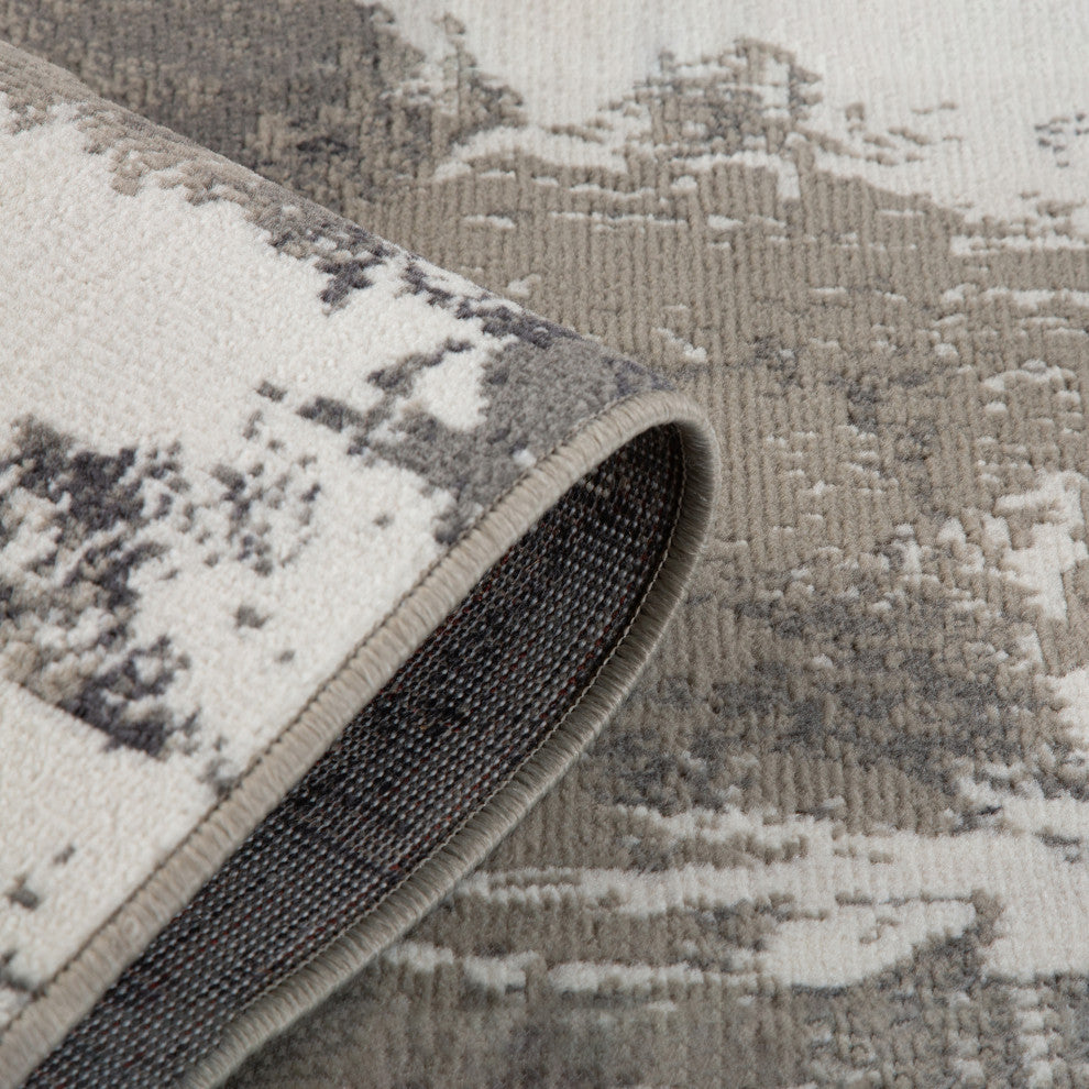 Alpine Ehra Power-Loomed Polypropylene Area Rug, Ivory, 2'7" X 10'