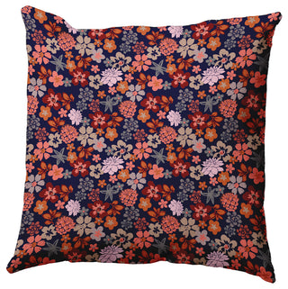 Succulent Garden Accent Pillow, Navy, 20"x20"