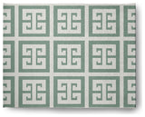 Greek Key Patterned Chenille Rug