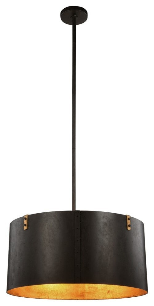 Elegant Lighting Hudson Collection Pendant, Vintage Bronze/Golden Iron
