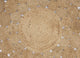 4" Round Natural Tan Orbital Area Rug