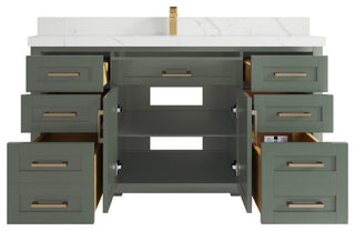 Cambridge 30" Single Sink Bath Vanity in Evergreen 2" Calacatta Black