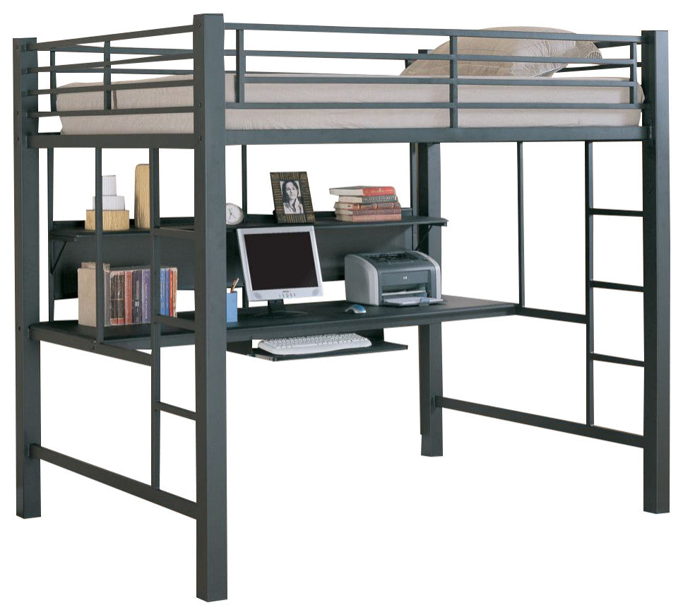 Emma Mason Signature Julian Youth Full Workstation Loft Bed in Black