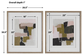 Uttermost Color Block Framed Prints, Set/2