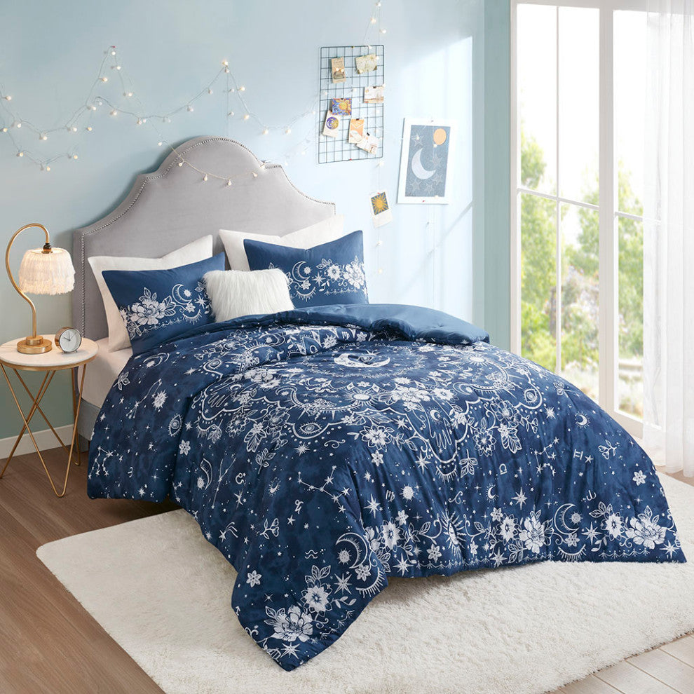 Intelligent Design Stella Celestial Comforter Set, Navy