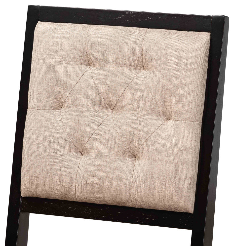 Lakenya Modern 2-Piece Dining Chairs, Sand