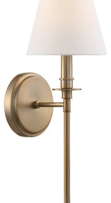 Crystorama Riverdale 1-Light Sconce, Aged Brass