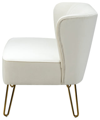 Contemporary Tufted Back  Loveseat, Ivory