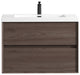 Kingdee Red Oak Wall Mounted Vanity With Reinforced Acrylic Sink, 36''