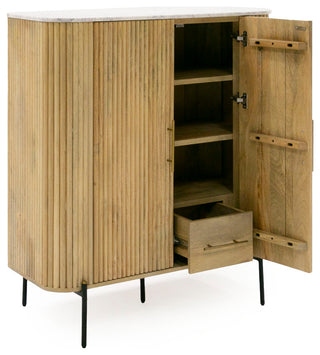 Modrest Cambridge White Marble and Mango Tall Buffet