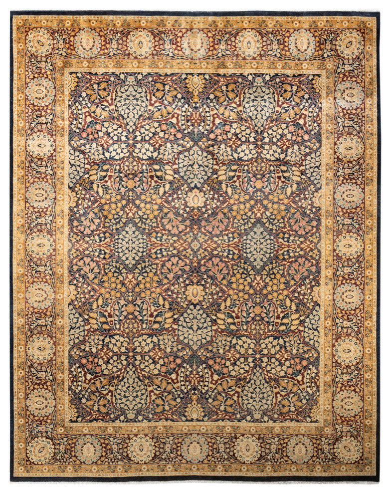 Mumbai, One-of-a-Kind Hand-Knotted Area Rug Blue, 8'1"x10'5"