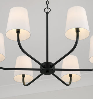 Capital Lighting 449462-706 Brody 6 Light 35"W Chandelier - Matte Black