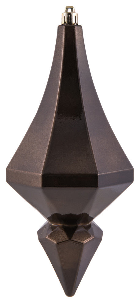 Vickerman Mc191075D 8" Chocolate Candy Finish Diamond Ornament, Pack of 2
