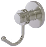 Mercury Robe Hook with Dotted Accents, Satin Nickel