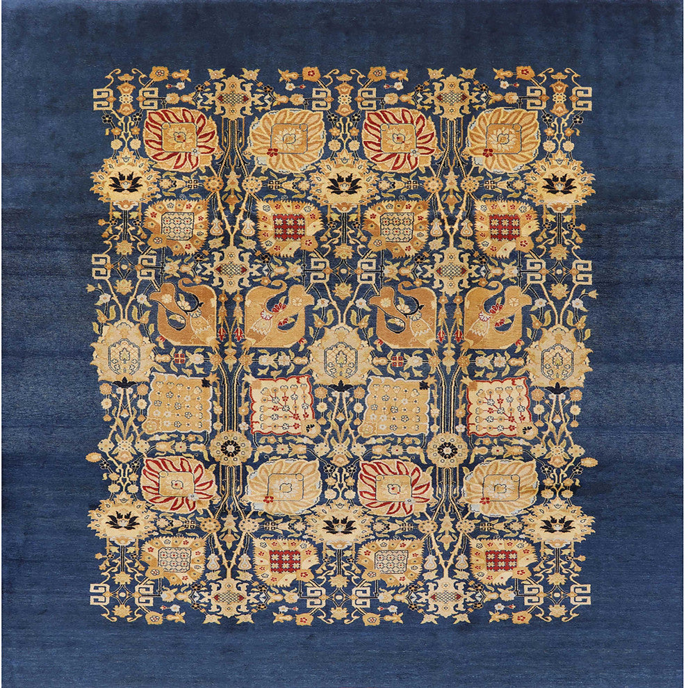 Ahgly Company Indoor Square Mid-Century Modern Area Rugs, 5' Square