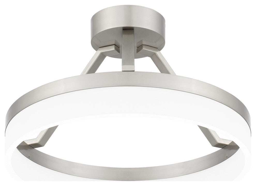 Quoizel PCOH1716 Cohen 16"W LED Semi-flush Ceiling Fixture - Brushed Nickel