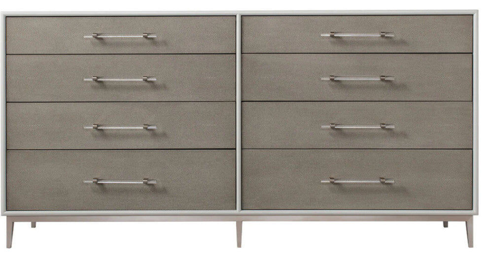 Sonder Living Alice Dresser 8 Drawer | Emboss Faux Shagreen